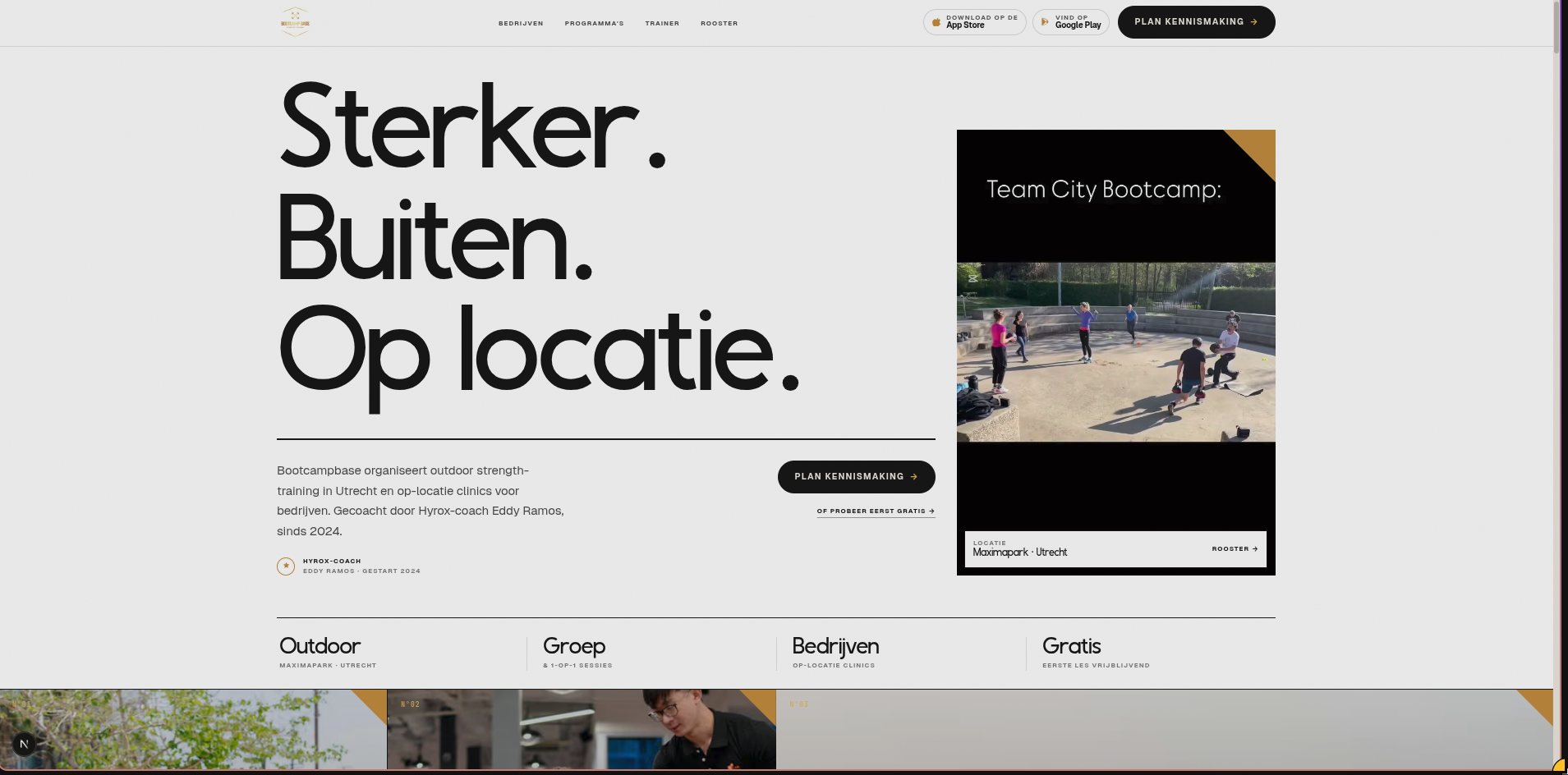 Nieuwe website, Bootcamp in Vathorst